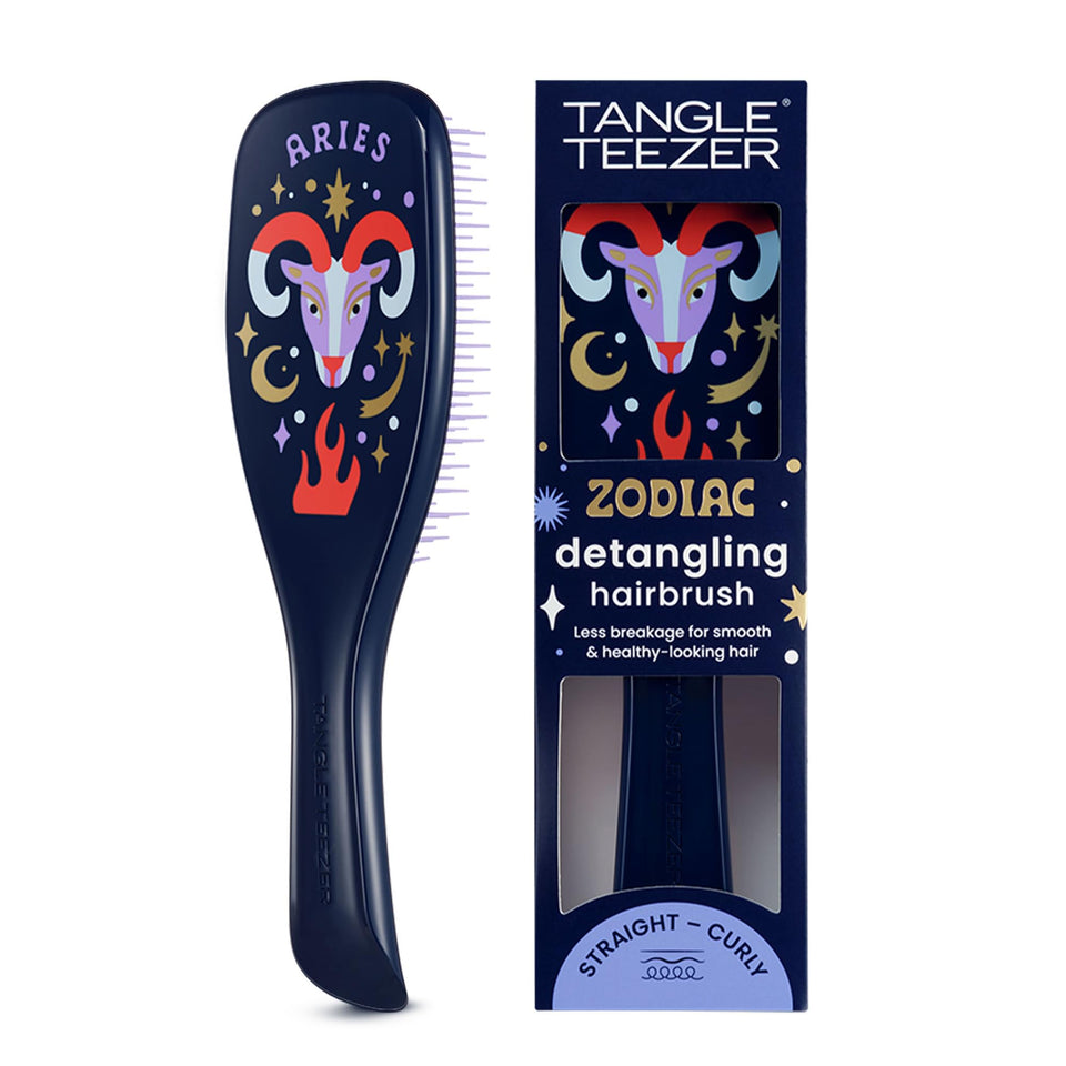 Tangle Teezer Aries detangler brush top view for gentle detangling on wet or dry hair