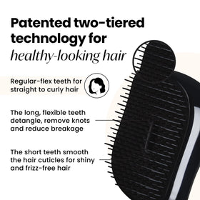 Tangle Teezer Compact Styler close-up of long teeth for smoother detangling