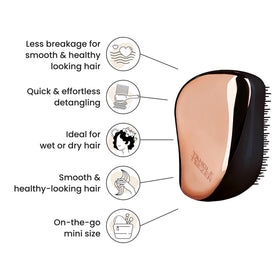 Tangle Teezer Compact Styler with travel case for portable styling on the go