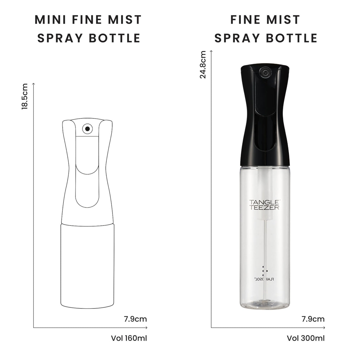 Tangle Teezer Fine Mist Bottle used on textured hair for even coverage