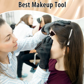 Tanlade professional black-handle makeup brushes for wedding artists