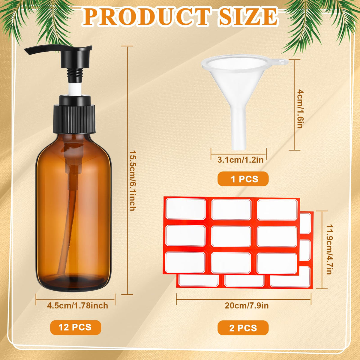 Tanlade included label sheets for easy bottle organization