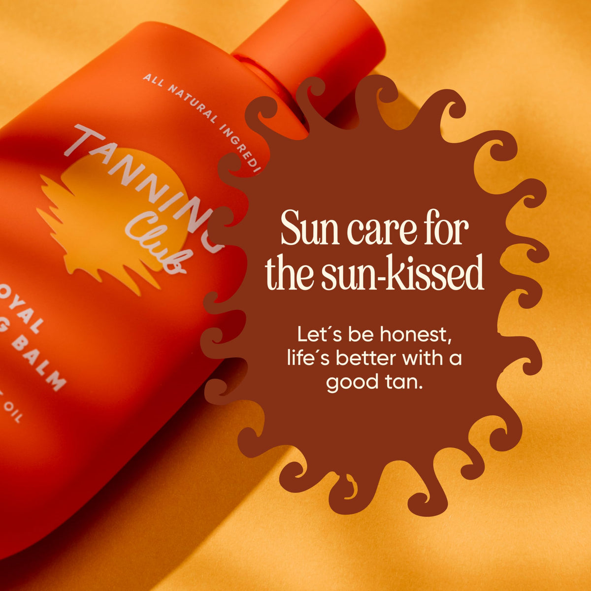 All-season hydration concept with outdoor sun backdrop and glow.