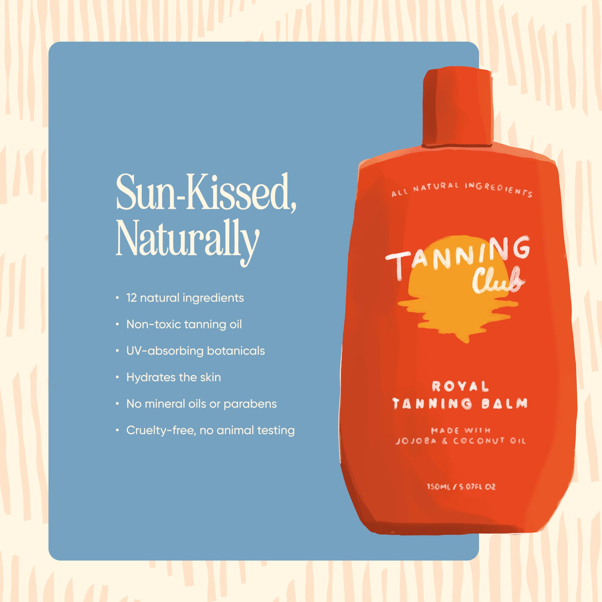 Applying Royal Tanning Balm in hand demonstrates easy, even spread.