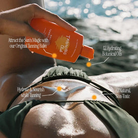 Shea butter and botanicals visible in balm close-up for deep moisture.