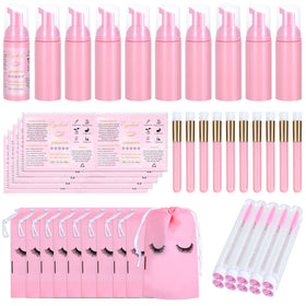 Tannova 60ml empty foam dispenser bottles for at-home lash cleansing