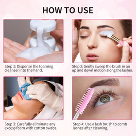 Tannova lash shampoo brushes provide soft, thorough cleaning