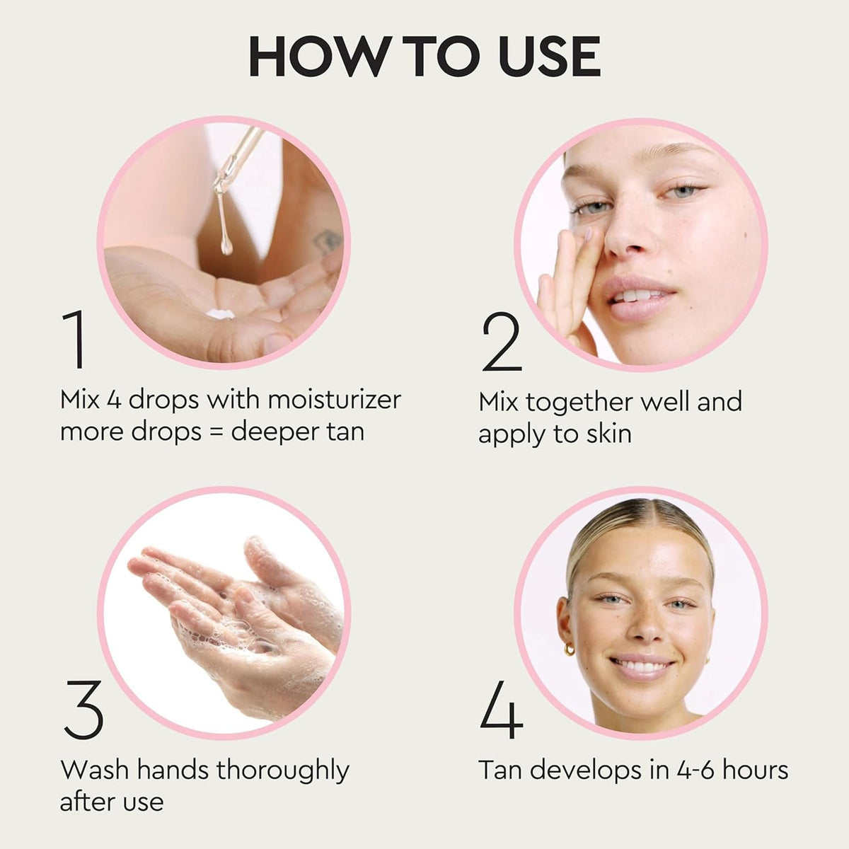 Tanologist application on hands and elbows for even tan.
