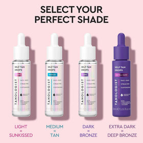 Tanologist dermatologist-tested label signals safe, sensitive-skin friendly color.
