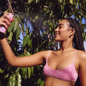 Tanologist SPF 50 Super Shield Face Mist ideal for quick reapplication during outdoor activities.