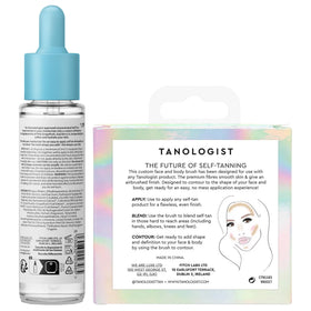 Tanologist vegan, cruelty-free badge highlights ethical sunless tanning.