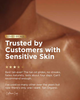 TanOrganic Self Tanning Oil uses natural ingredients and vegan formula
