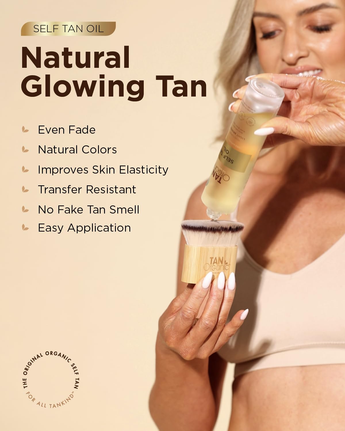TanOrganic Self Tanning Oil pump for quick, mess-free application