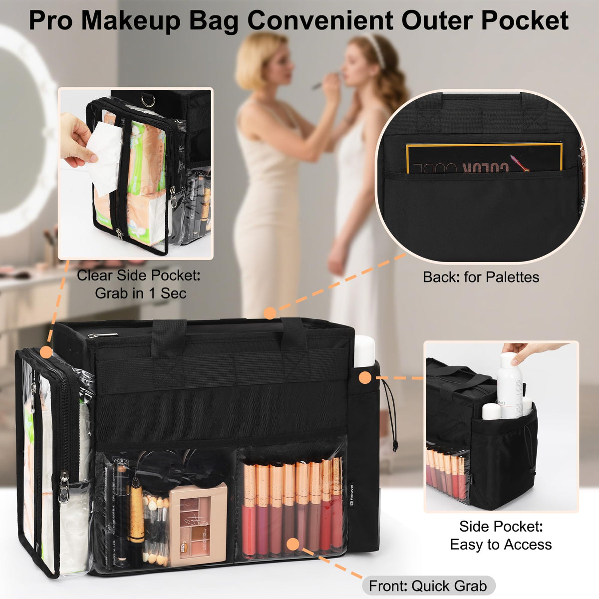 TANTO pro kit bag with translucent front pockets to view tools at a glance.