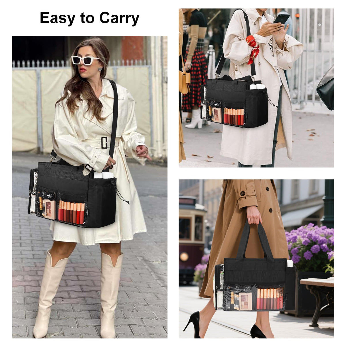 TANTO bag features wide opening and dual-way zippers for smooth packing.