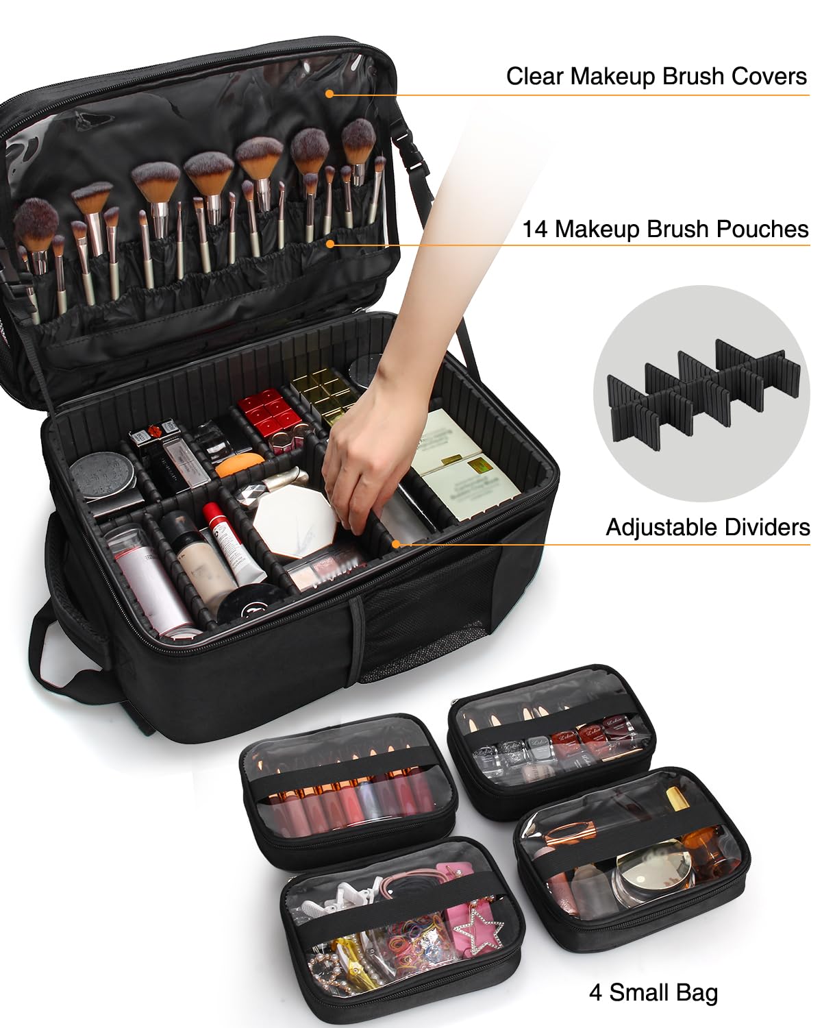 TANTO makeup backpack durable oxford material fits daily use and simple cleaning.