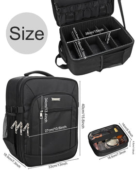 TANTO makeup backpack ergonomic carry with breathable straps and back support.