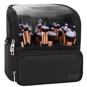 TANTO makeup brush bag stand-up design keeps brushes organized and accessible.