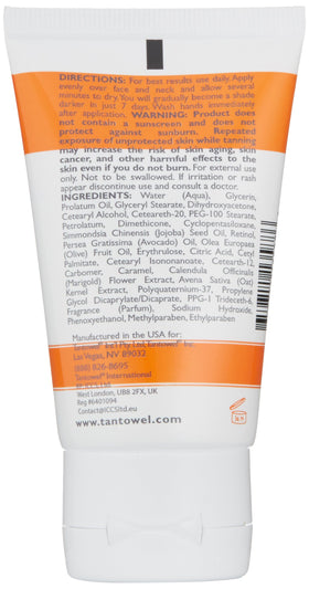 TanTowel On The Glow cream texture—hydrating daily moisturizer that blends tan smoothly.