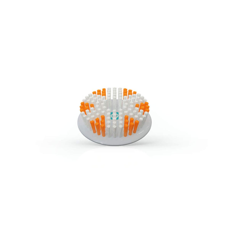 TAO Clean Exfoliator Head close-up with gentle bristles for weekly skin renewal