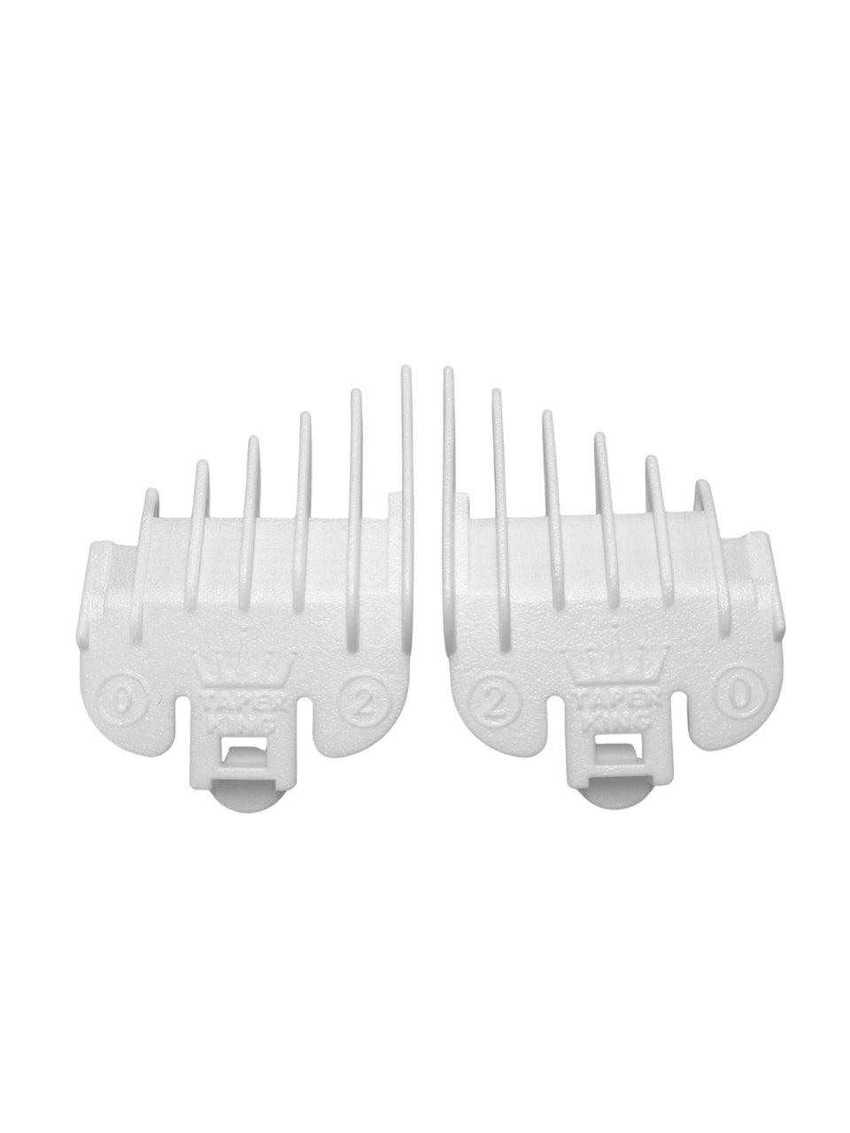 Taper King clipper guide combs fit securely for precise pearl fades at home.