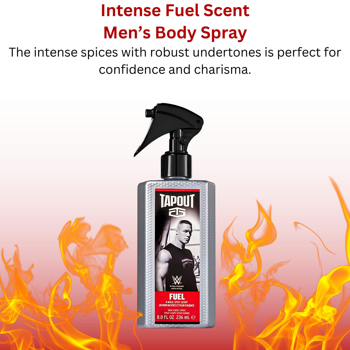 Tapout Control 8 oz bottle, crisp clean aroma for active days.