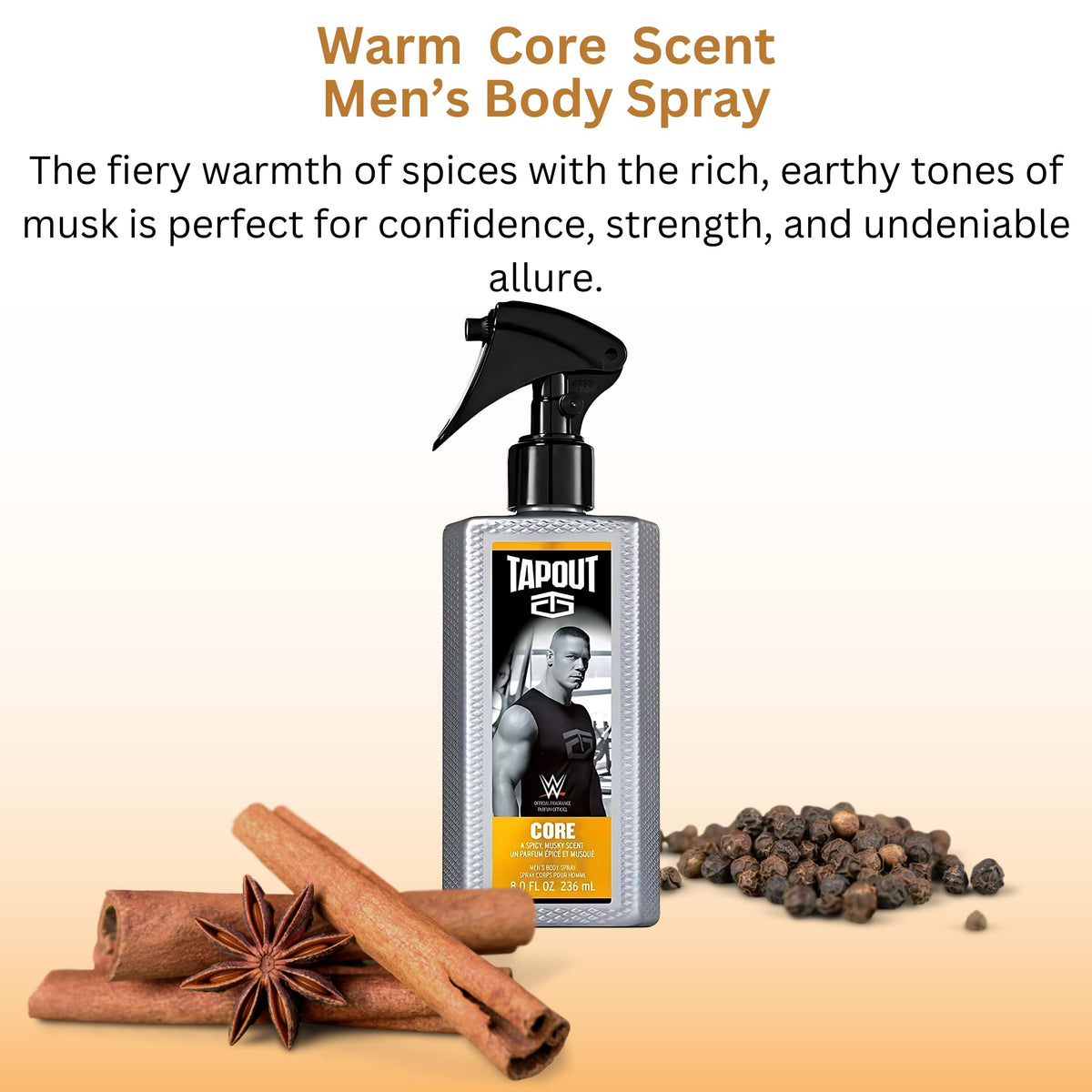 Tapout Victory 8 oz bottle, daring woody profile for special occasions.