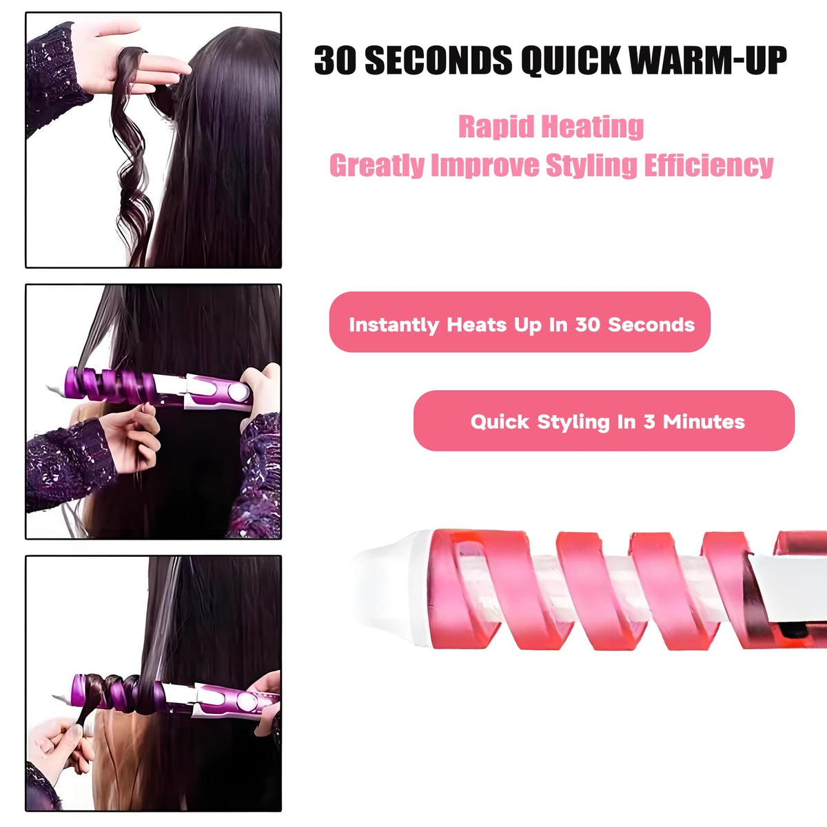 Tarjenle negative ion technology curler helps lock in moisture and reduce static