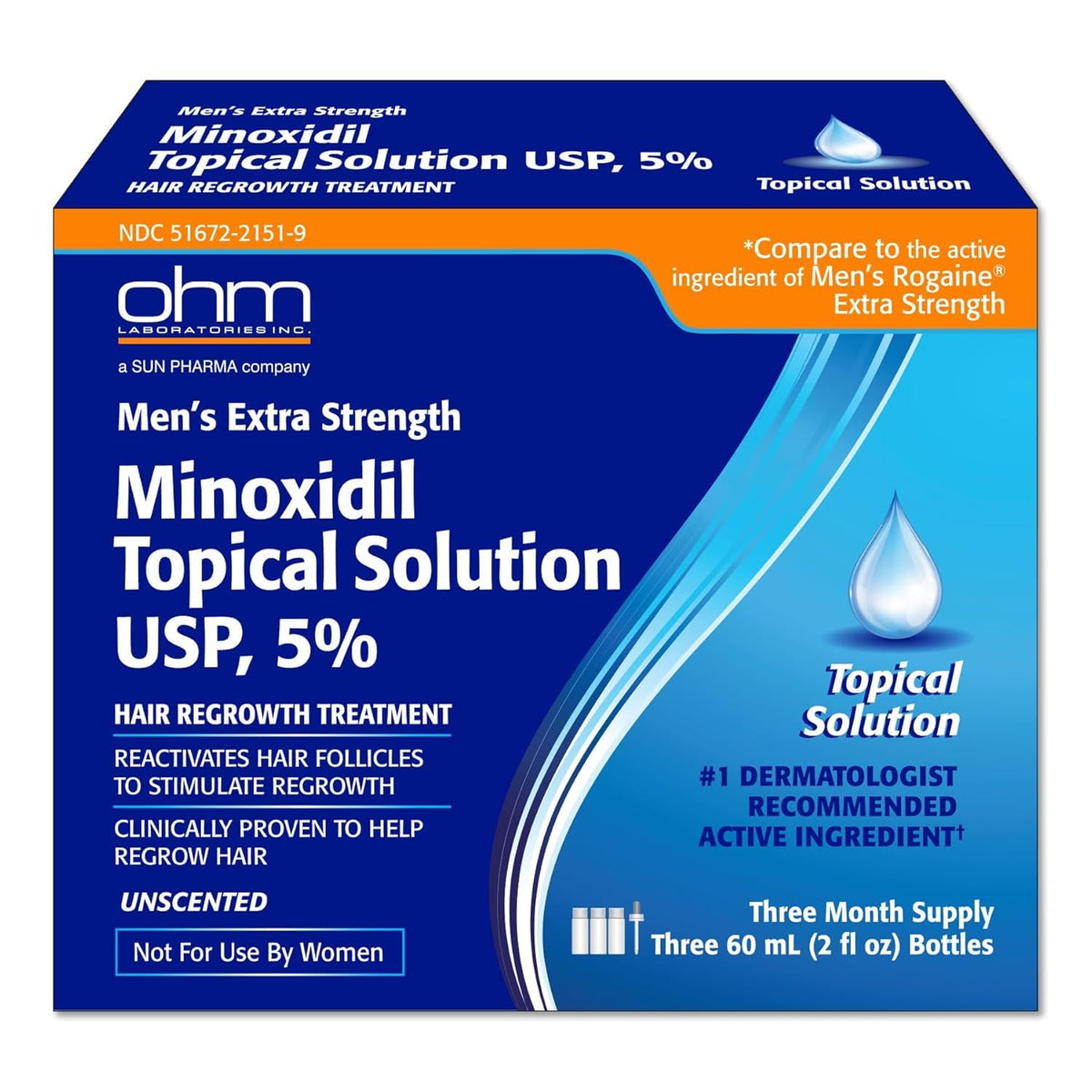 TARO Minoxidil 5% solution bottle close-up for home thinning support
