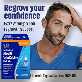 TARO Minoxidil 5% dropper ready for precise scalp application