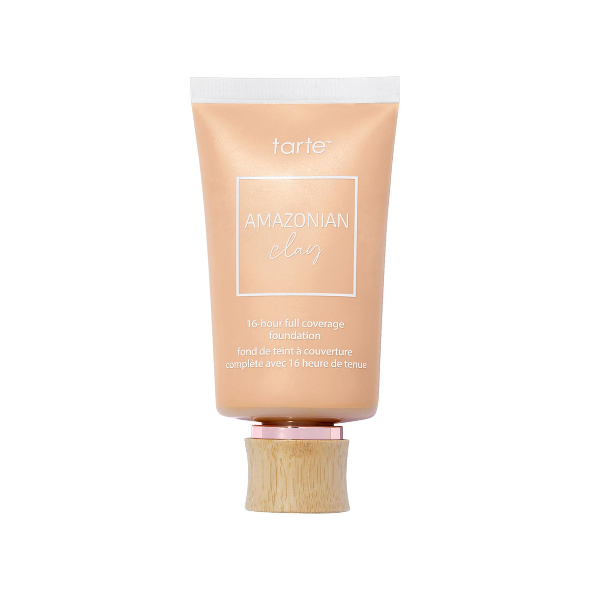 tarte Amazonian Clay 16-Hour Foundation bottle in light honey for long wear and poreless look