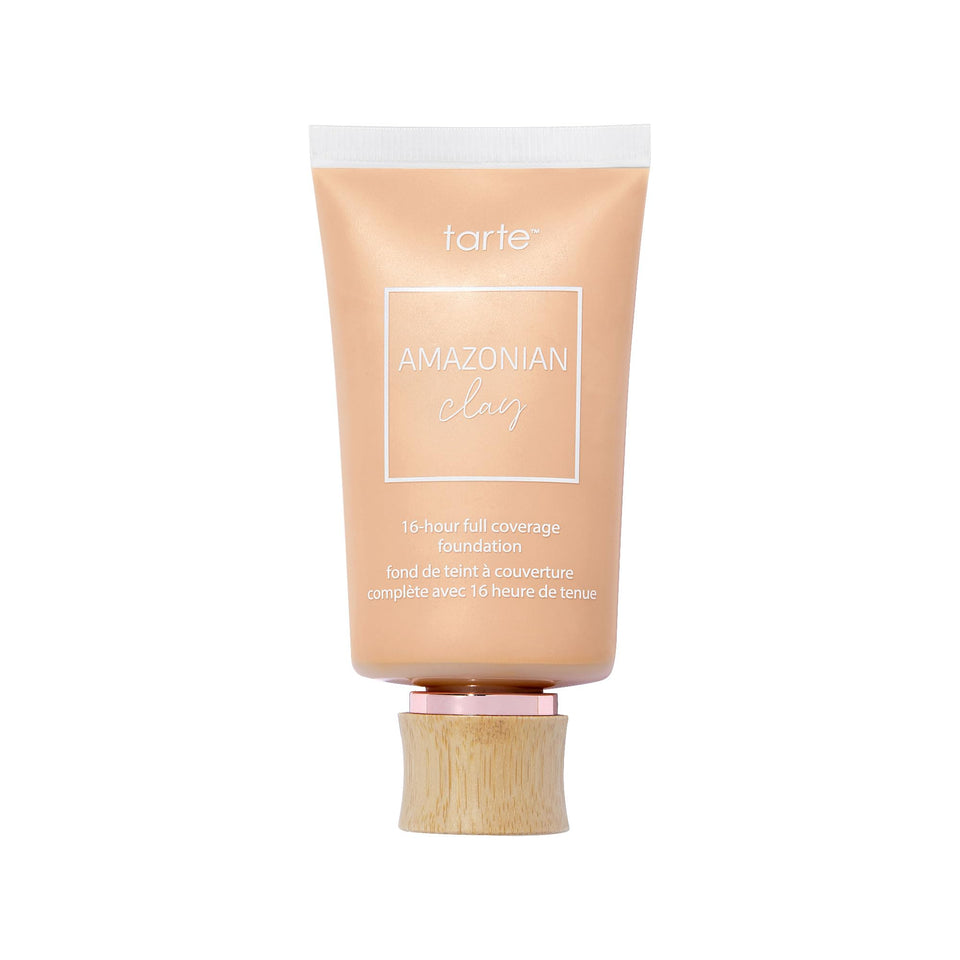 tarte Amazonian Clay 16-Hour Foundation bottle in light honey for long wear and poreless look