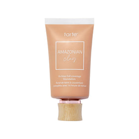 tarte Amazonian clay foundation bottle showing full coverage for all-day wear.
