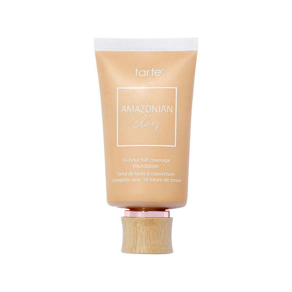tarte Amazonian clay foundation bottle with soft matte finish and long wear.