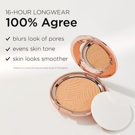 tarte Amazonian clay blurring powder foundation sponge included for convenient touch-ups