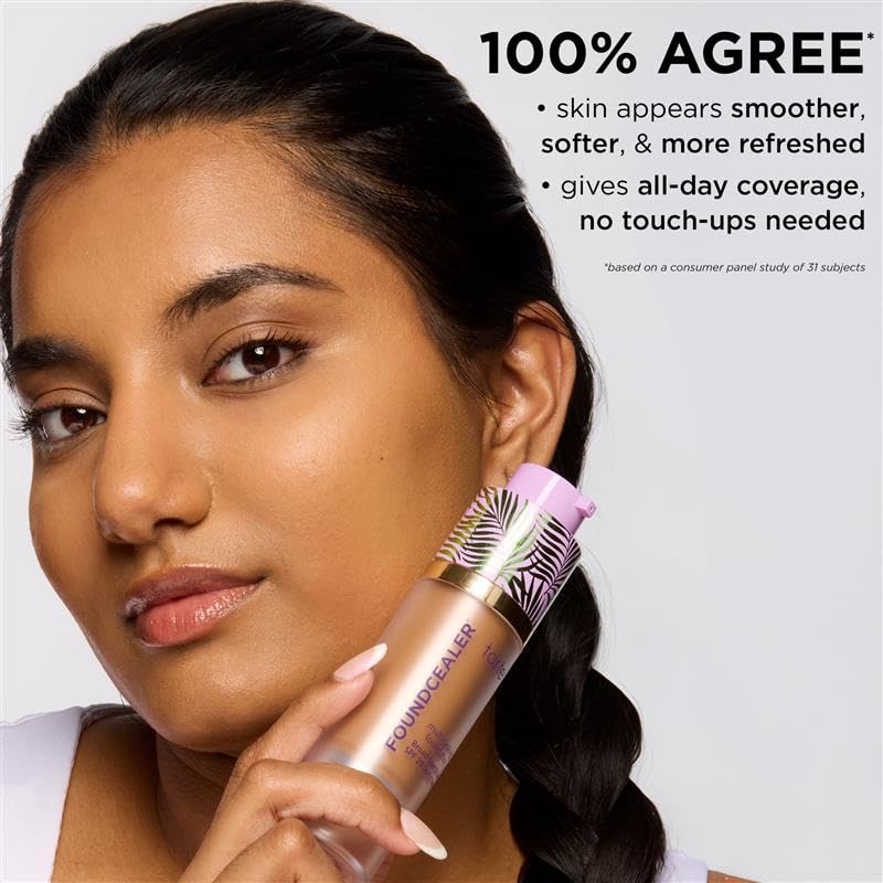 tarte babassu foundcealer bottle close-up highlights radiant finish and comfortable wear