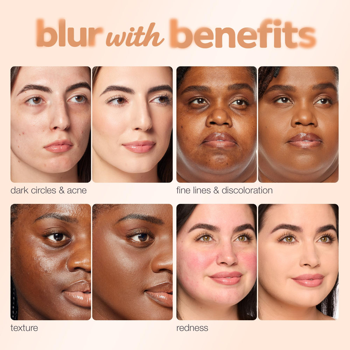 tarte BB blur tinted moisturizer smooth matte finish close-up highlights texture blurring and refinement