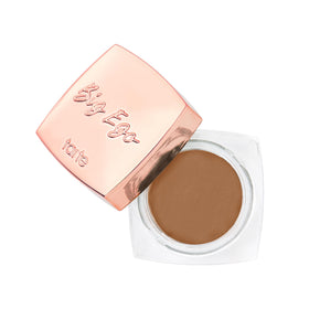 tarte big ego frameworker brow pomade jar close-up shows rich pigment for defined brows