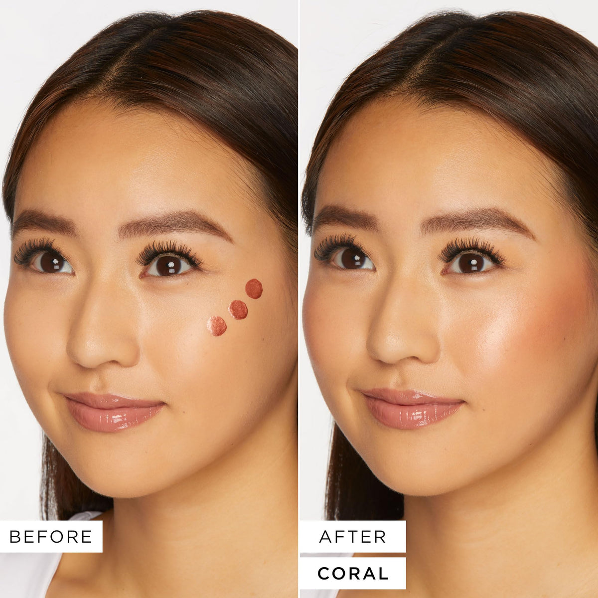 tarte blush tape liquid blush coral cushion-tip application demonstrates mess-free precision