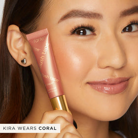 tarte blush tape liquid blush coral diamond powder reflects light softly