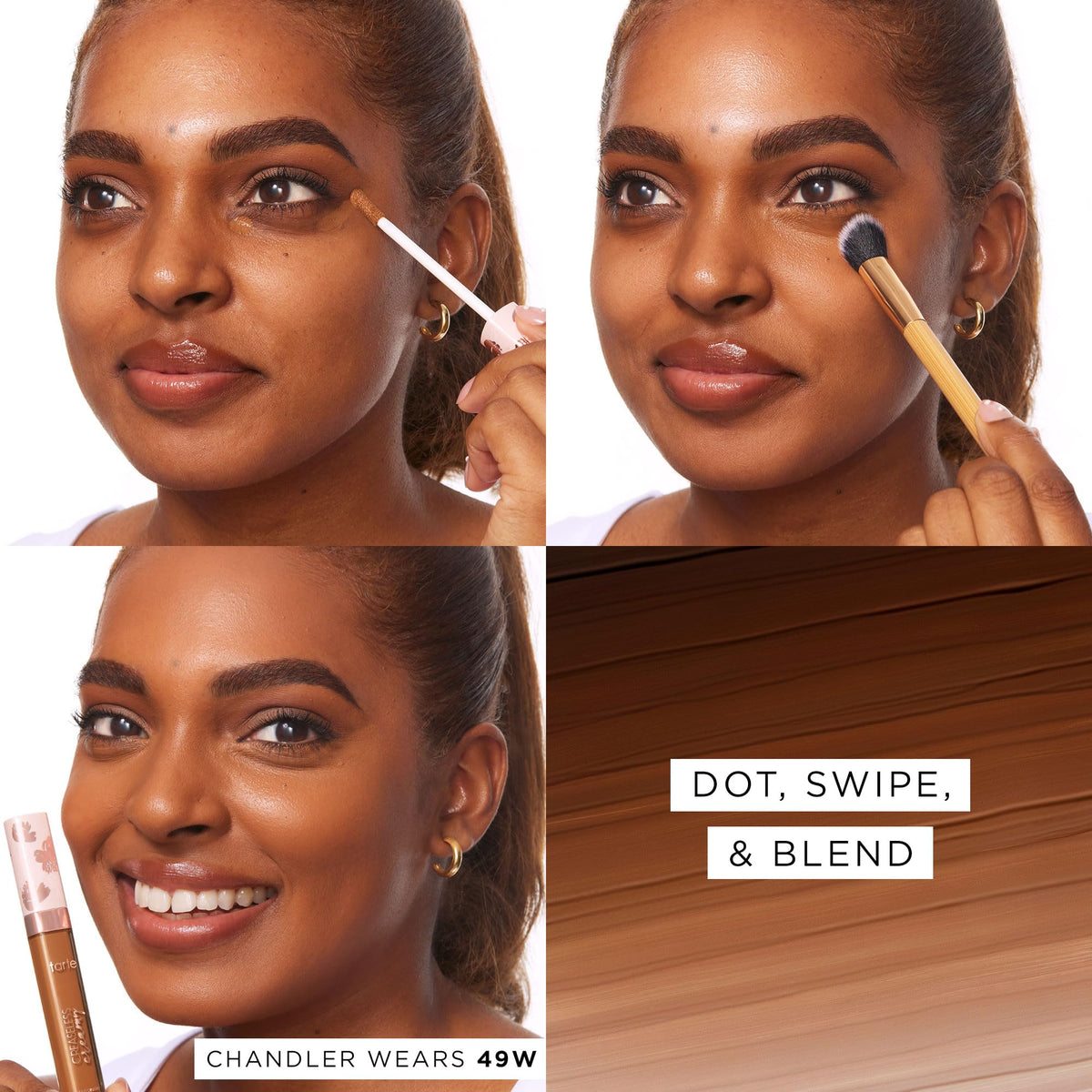 Vegan and cruelty-free label on tarte Creaseless Concealer packaging