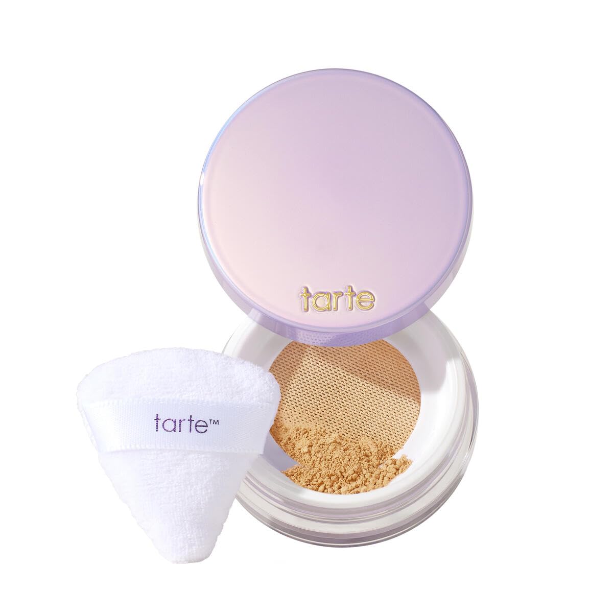 tarte creaseless setting powder compact for portable touch-ups and all-day crease control