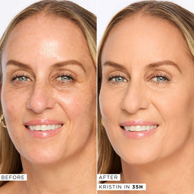 Tarte Face Tape Foundation bottle with pump shows easy, controlled application.