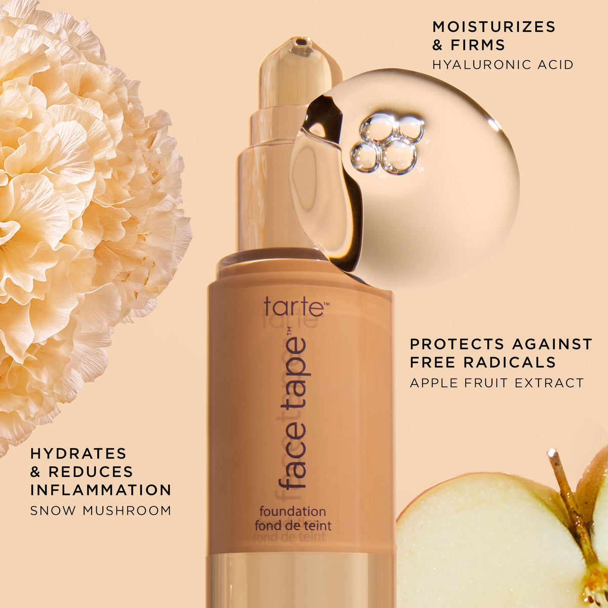 tarte Face Tape Foundation close-up showing blurred pores