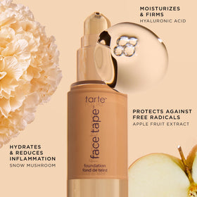tarte Face Tape Foundation close-up showing blurred pores