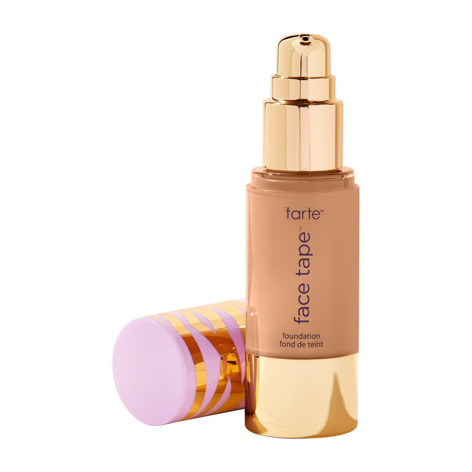 Tarte Face Tape Foundation bottle delivering full-coverage with a natural matte look