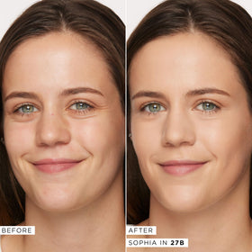 Tarte Face Tape Foundation texture smoothing swatch highlights smooth skin texture.