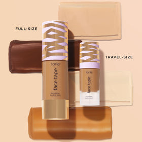 tarte Face Tape Foundation travel size packaging on a purse insert
