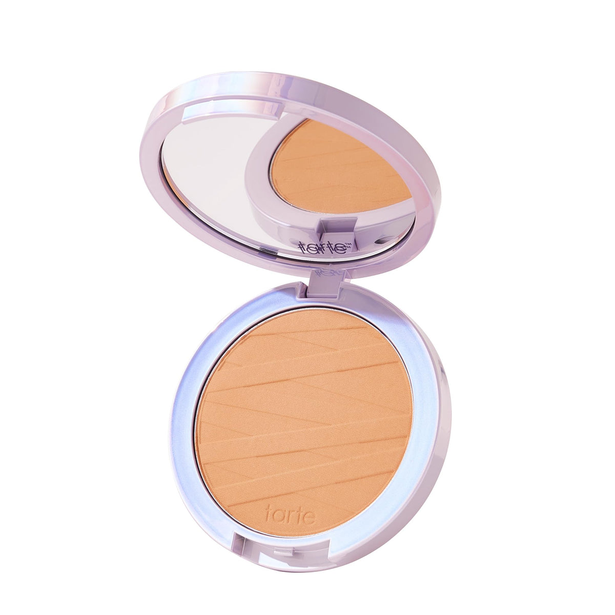 tarte face tape pressed powder compact open for a natural matte finish.
