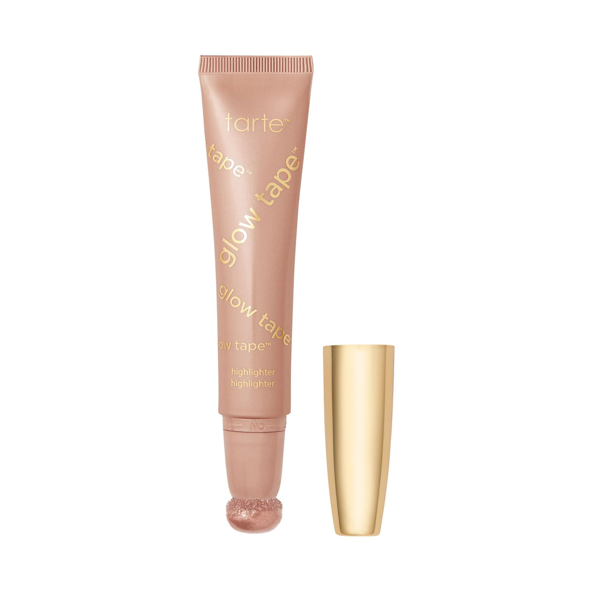 tarte Glow Tape Highlighter bottle shows rose glow for luminous skin.